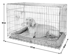 Double Door XXL Pet Cage H94xW137xD86cm ( B Grade )