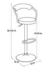 Executive Gas Lift Bar Stool - Grey