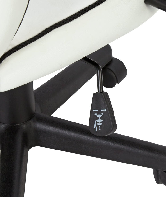 Faux Leather Mid Back Gaming Chair -White & Black | Workspace Coolness Quality