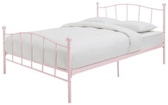 Fleur Small Double Metal Bed Frame - Pink