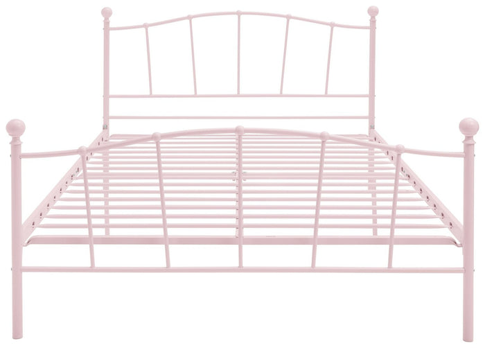 Fleur Small Double Metal Bed Frame - Pink