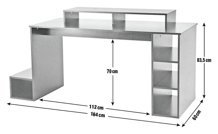 Gaming Desk - Black  ( B Grade 4836 - 4838 )