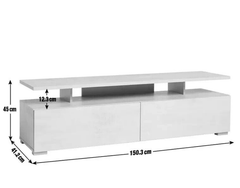 Habitat Floating Top TV Unit - Black & Brown ( B Grade 40998 - 40999 )