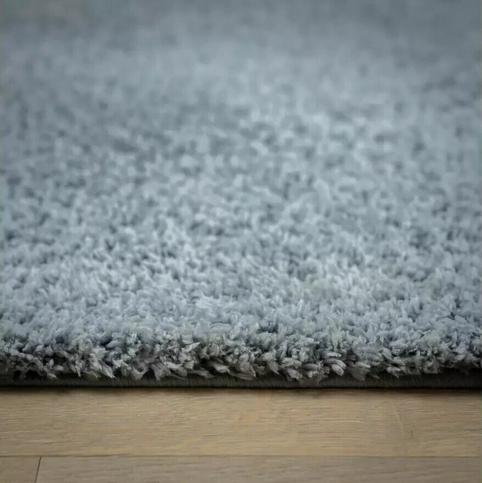 Habitat Recycled Cosy Plain Shaggy Rug - 160x230cm - Blue