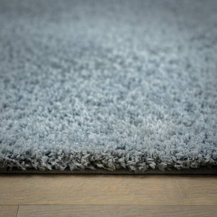 Habitat Recycled Cosy Plain Shaggy Rug - 80x150cm - Blue