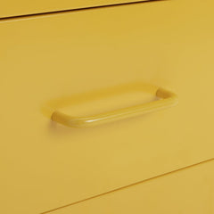 Habitat Stevie 3 Drawer Chest Mustard | Retro Steel Storage Unit with Metal Hand