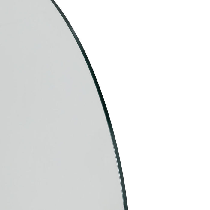 Half Frame Radius Bath Screen - Silver