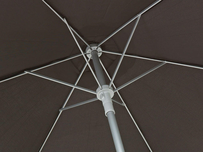 Home 2m Water Repellent Garden Parasol - Black | Outdoor Patio Umbrella