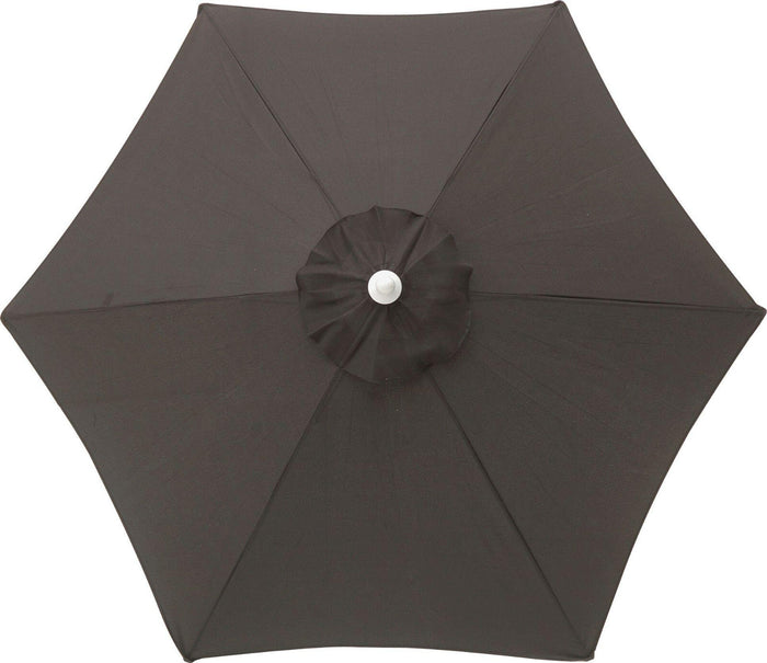 Home 2m Water Repellent Garden Parasol - Black | Outdoor Patio Umbrella