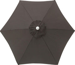 Home 2m Water Repellent Garden Parasol - Black | Outdoor Patio Umbrella