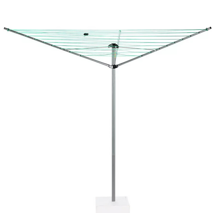 Home 30m 3 Arm Outdoor Washing Line | Heavy Duty Rotary Clothes Dryer for Garden