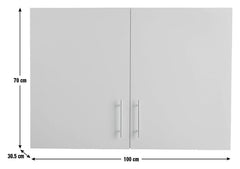Home Athina 1000mm Fitted Kitchen Wall Unit - White