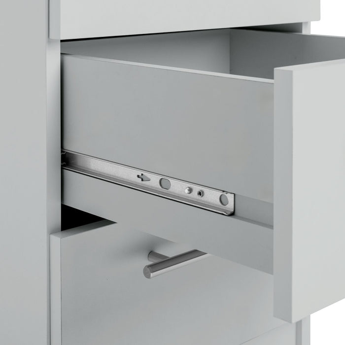 Home Brisbane 3 Drawer Bedside - Grey