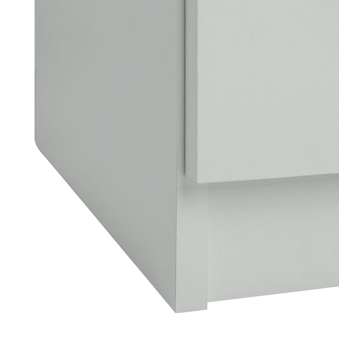 Home Brisbane 3 Drawer Bedside - Grey