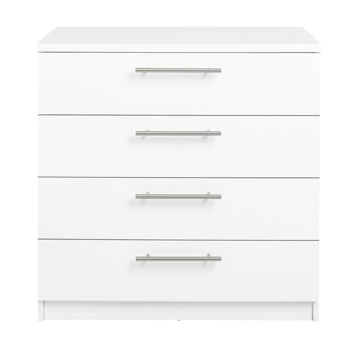 Home Brisbane 4 Drawer Chest White | Stylish Furniture for Bedroom Living Room