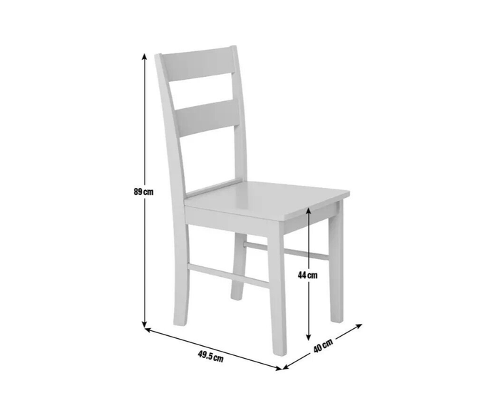 Home Chicago Pair of Solid Wood Dining Chairs White | Modern Kitchen Furniture