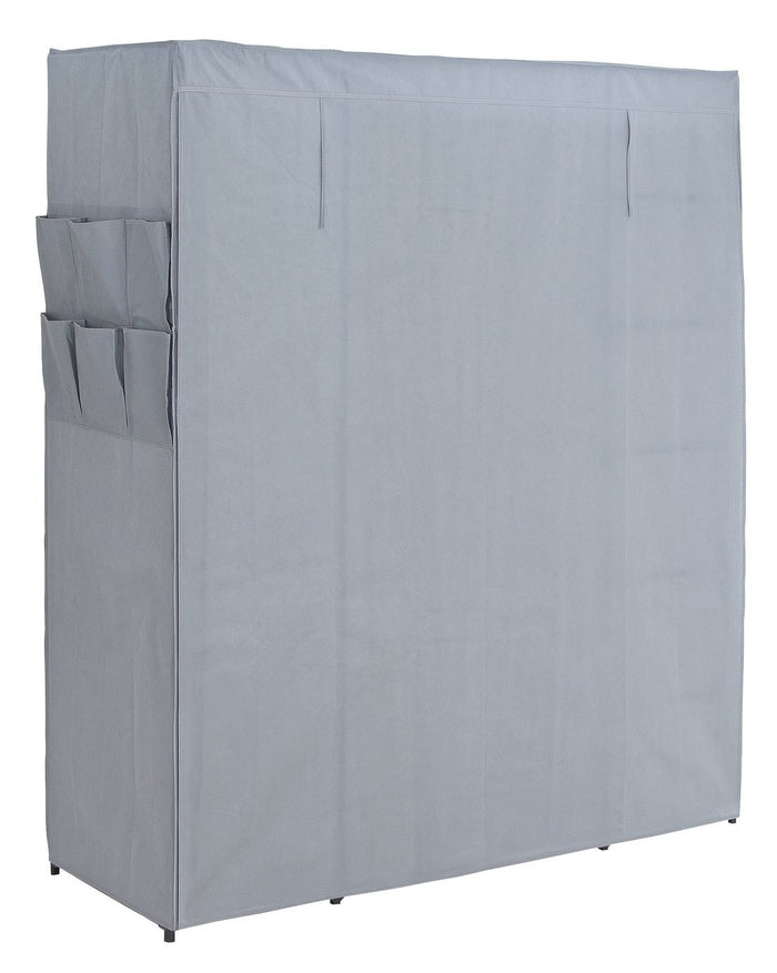 Home Covered Triple Wardrobe with Storage - Grey | Grey Fabric Clothes Storage