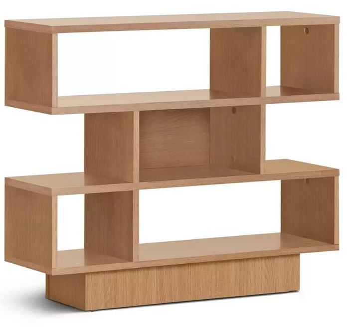 Home Cubes Short Shallow Shelving Unit - Oak Effect