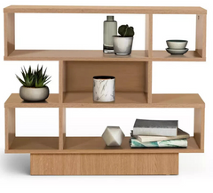 Home Cubes Short Shallow Shelving Unit - Oak Effect