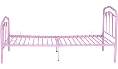 Home Hearts Single Metal Bed Frame - Pink | Pink Kids Bed Frame Metal Girls