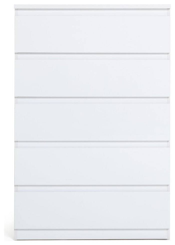 Home Jenson 5 Drawer Chest - Matte White