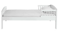 Home Jesse Toddler Bed Frame - White | Sturdy Safe Kids Bed for Nursery Bedroom