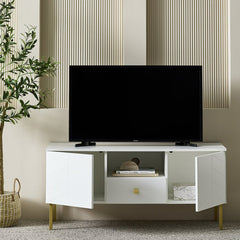 Home Kyler 2 Door 1 Drawer TV Unit - White