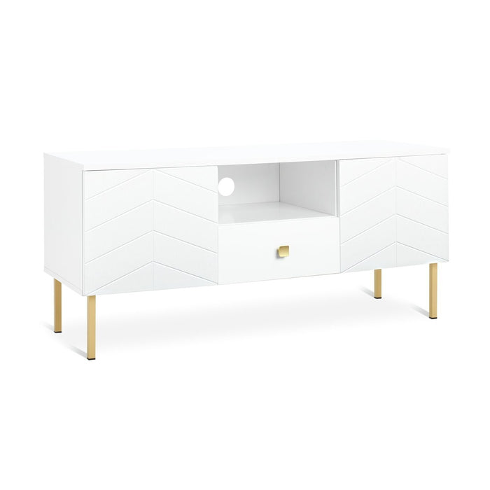 Home Kyler 2 Door 1 Drawer TV Unit - White