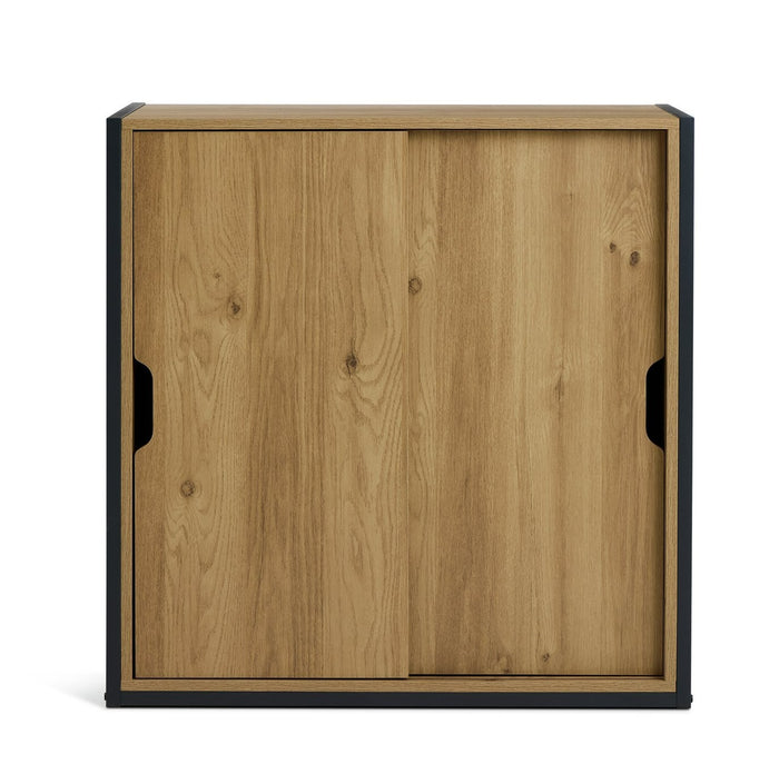 Home Loft Living Shoe Storage Cabinet - Oak | Loft style shoe organizer