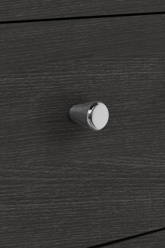 Home Malibu 5 Drawer Tallboy - Black Oak Effect |Tallboy Black Oak Effect