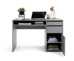 Home Pepper 2 Drawer Pedestal Office Desk - Grey