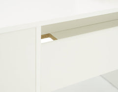 Home Pepper 2 Drawer Pedestal Office Desk - White ( B Grade )
