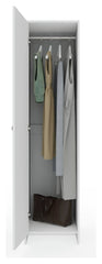 Home Seville 1 Door Wardrobe - White | White Bedroom Storage Single Door Unit