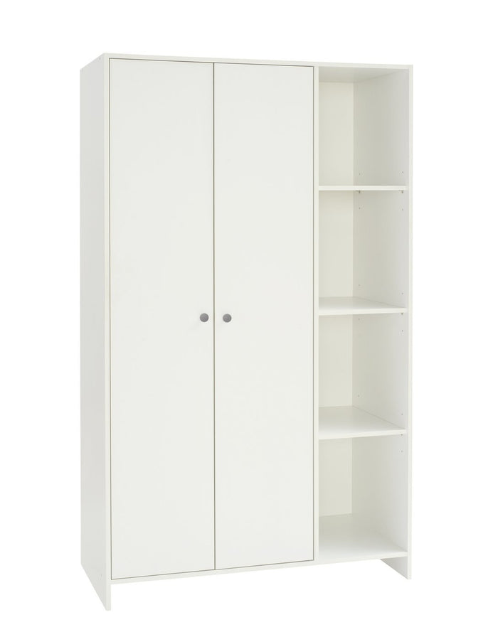 Home Seville 2 Door Open Shelf Wardrobe - White ( B Grade )