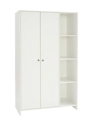 Home Seville 2 Door Open Shelf Wardrobe - White | Wardrobe with shelving