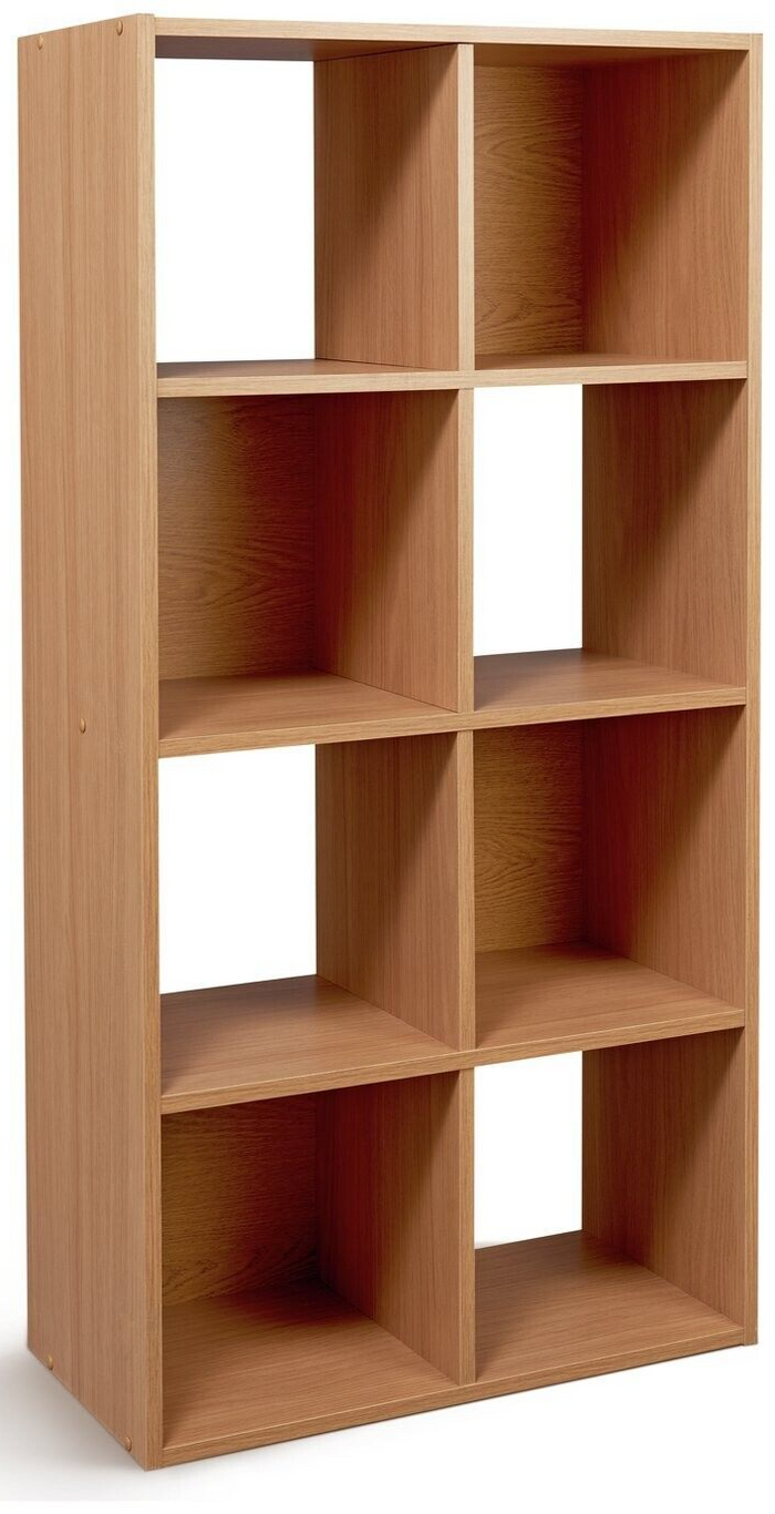 Home Squares 8 Cube Storage Unit - Oak Effect | Oak Effect Cube Shelf Organizer