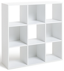 Home Squares 9 Cube Storage Unit White | Modular Organizer Shelf ( B Grade )