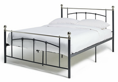 Home Yani Kingsize Metal Bed Frame Black | Sturdy Durable Mattress Support Base
