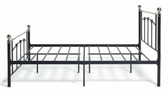 Home Yani Kingsize Metal Bed Frame Black | Sturdy Durable Mattress Support Base