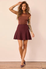 Icon Edit Knit Mini Skirt - Plum