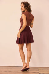 Icon Edit Knit Mini Skirt - Plum