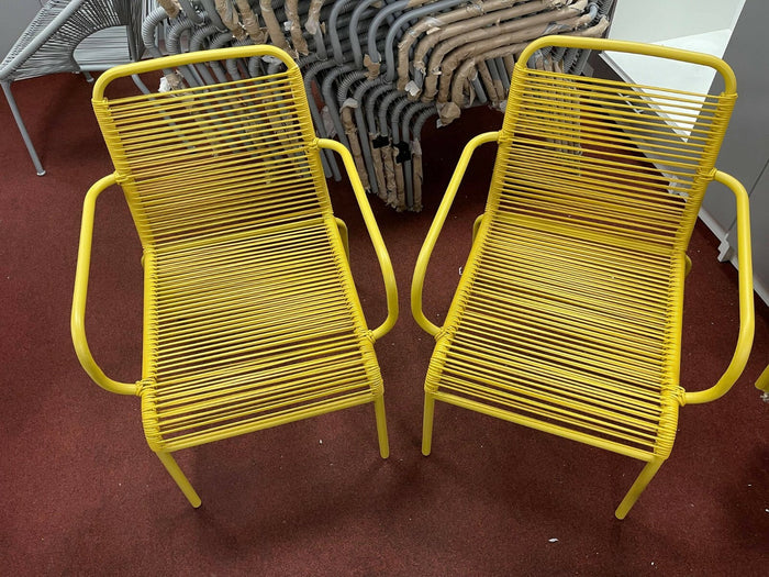 Ipanema garden chairs yellow x2
