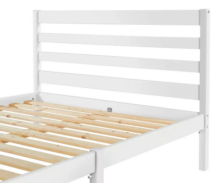 Kaycie Double Wooden Bed Frame - White ( B Grade 24071 -24077 )