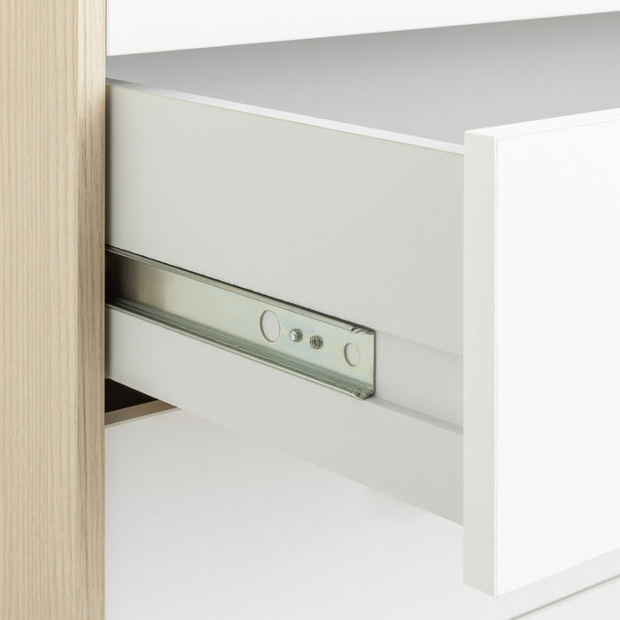 Kids Malibu 4+2 Drawer Chest - White & Acacia
