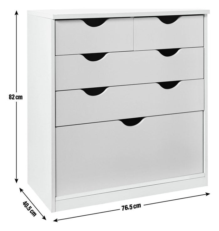 Kids Pagnell 5 Drawer Chest - White | White Chest of Drawers