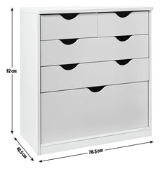 Kids Pagnell 5 Drawer Chest - White | White Chest of Drawers