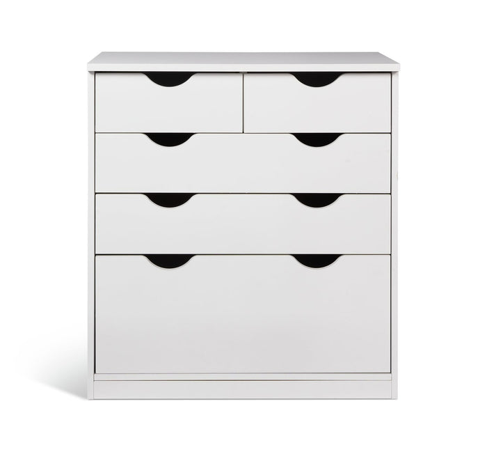 Kids Pagnell 5 Drawer Chest - White | White Chest of Drawers