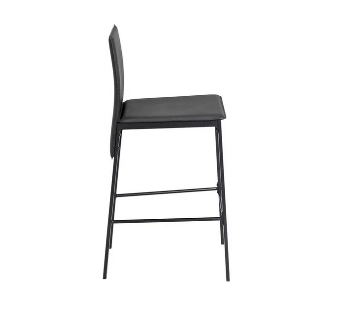 Lido Glass Dining Bar Table and 2 Chairs Black 110cm For Kitchen or Living Room