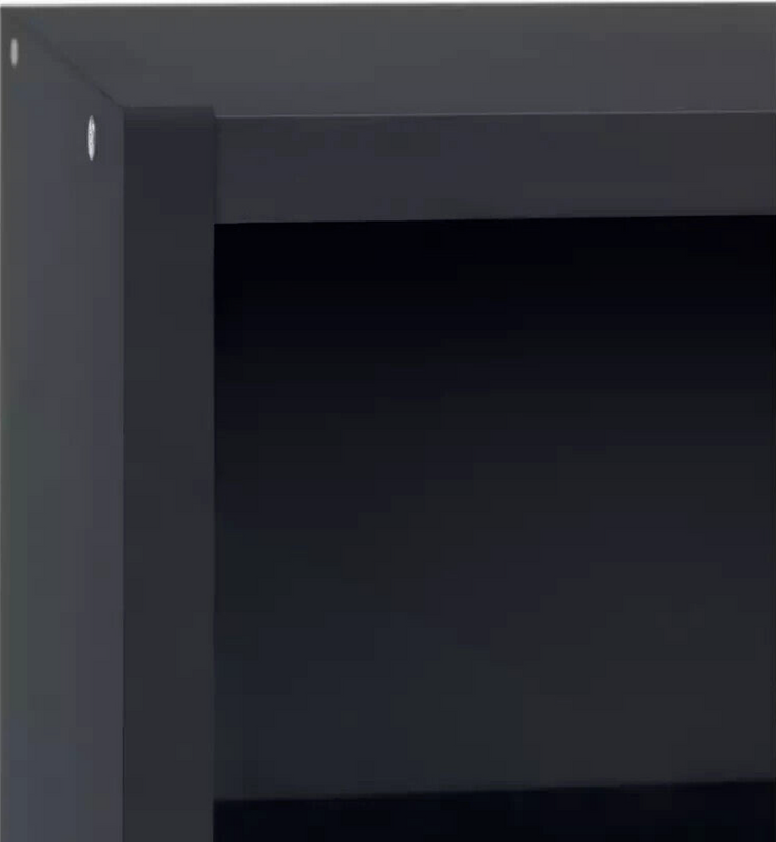 Maine 5 Shelf Bookcase With 2 Drawers Storage Unit Display Cabinet - Black Oak