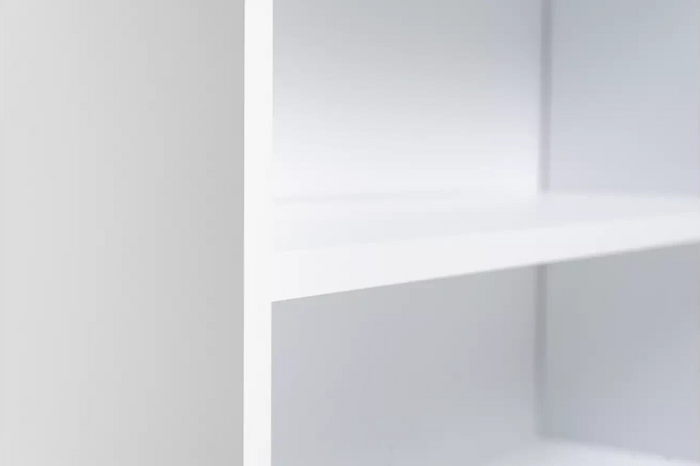Maine 5 Shelf Bookcase With 2 Drawers Storage Unit Display Cabinet - White